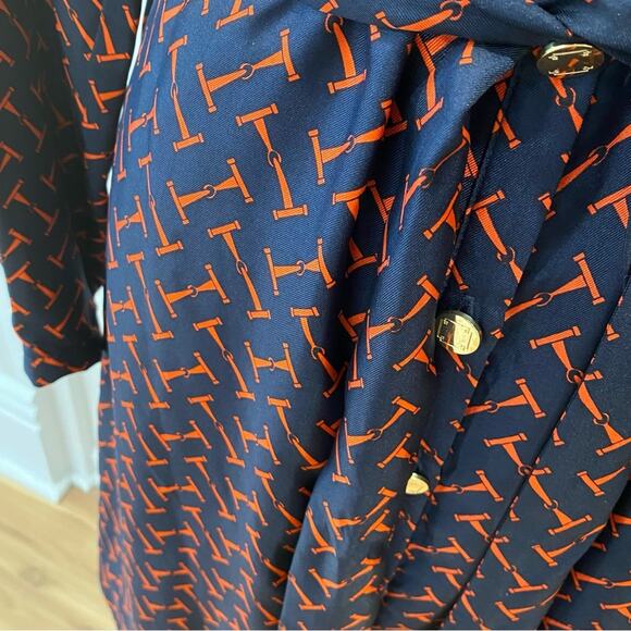 Elizabeth McKay 6 Dress Silk Fall Dress Long Sleeve 6 Classic Equestrian Preppy - Picture 4 of 17